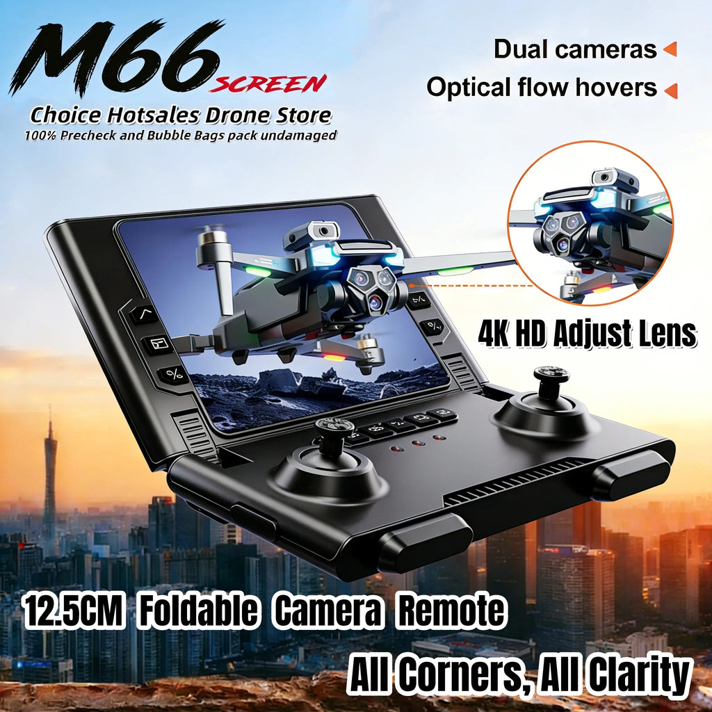 New M66 Drone HD Folding Remote Control with Camera and Screen 5G FPV