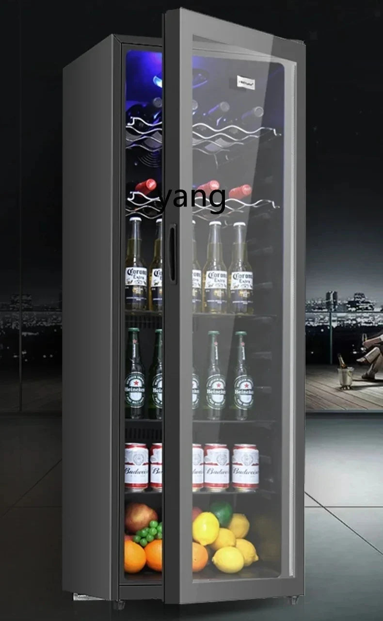 LTT Tea Drinks Office Mini Refrigerator Transparent Single Door Commercial Refrigerated Cabinet