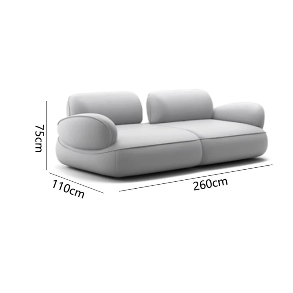 LXSnail sofa Cheney fabric  minimalist straight row size apartment backrest sofa