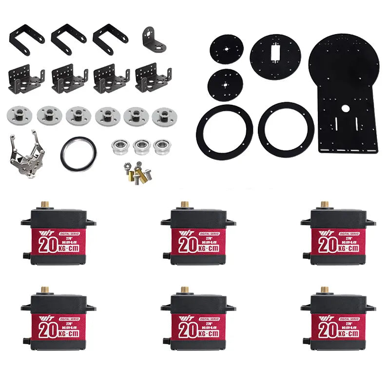 6 DOF Robotic Arm with Gripper Claw, PS2 Control, Metal Alloy, 20kg