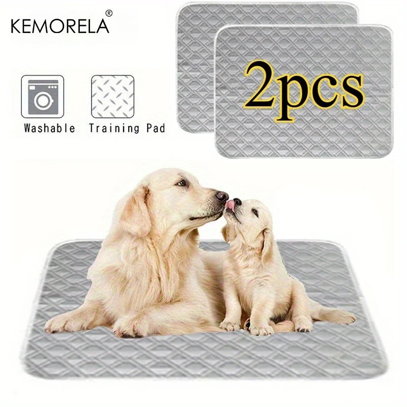2PCS Washable Reusable Cat and Dog Urine Pads, Training Pads for