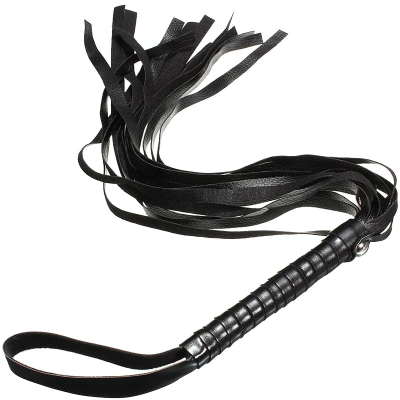 ★▲1PC Pu Leather Pimp Whip Racing Riding Crop Party Flogger Hand Cuffs Queen Colourful Horse Riding Whip