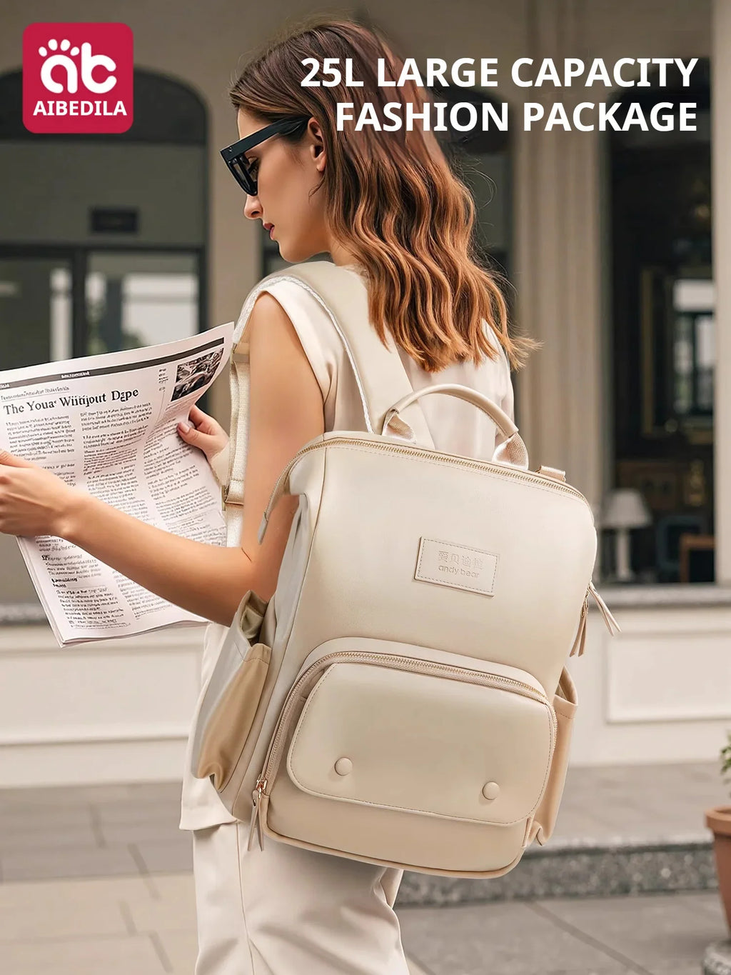 Aibedila Diaper Bag Backpack Women's Bag Backpack Baby Diaper Bag