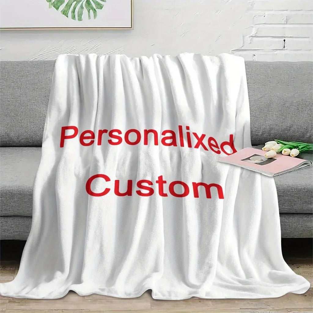 1 Piece of Custom Personalized Blanket with Image Upload DIY Flannel