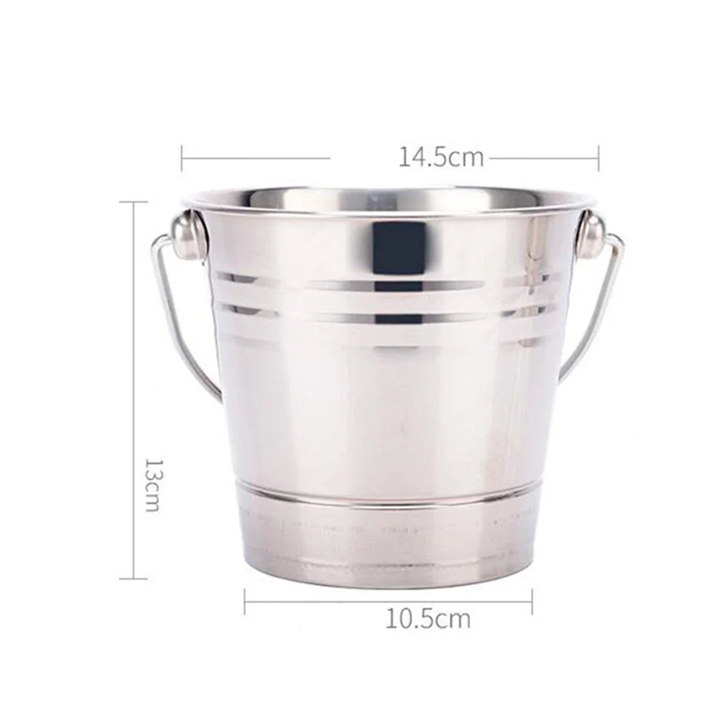 Stainless Steel Ice Bucket Champagne Wine Beer Cooler with Handle for Home Kitchen Party Bar Portable 1.5L/2L/2.5L /2.8L