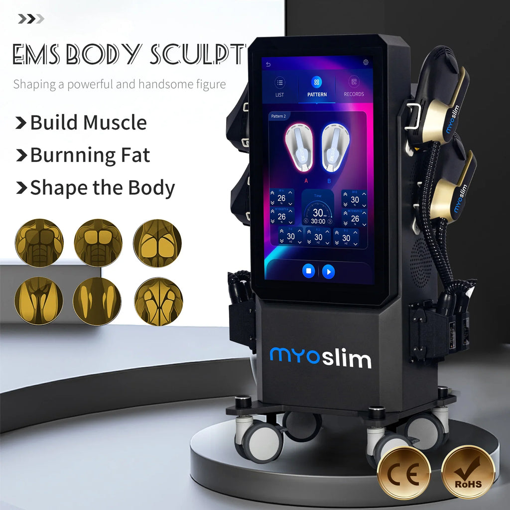 New Upgrade MYOslim PRO 6500W NEO Nova Body Sculpt Machine EMS+EMT RF Cellulite Removal Pelvic Stimulator Salon Use