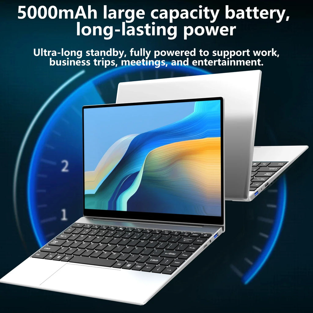 LENO 14.1"Ultra Slim Laptop Windows11 16GB 2TB SSD Gamer Notebook Intel 4405U 1920*1080 Display Office Study Gaming Computer PC