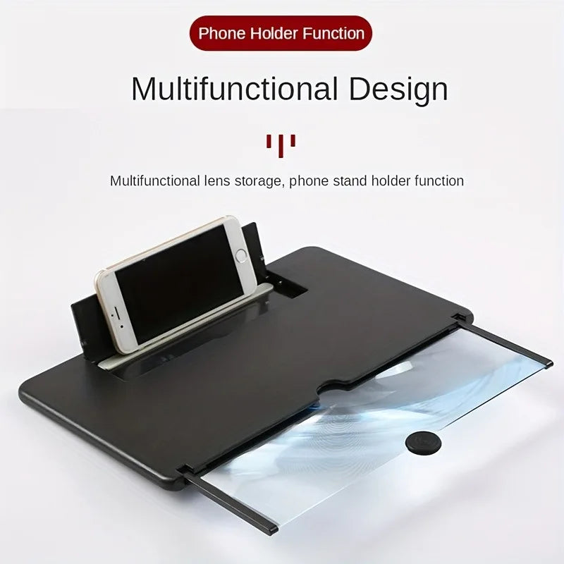 10/12 inch HD Mobile Phone Screen Amplifier Universal Anti-Blue Light Eye Protection Phone Magnifying Glass for Video Game Movie
