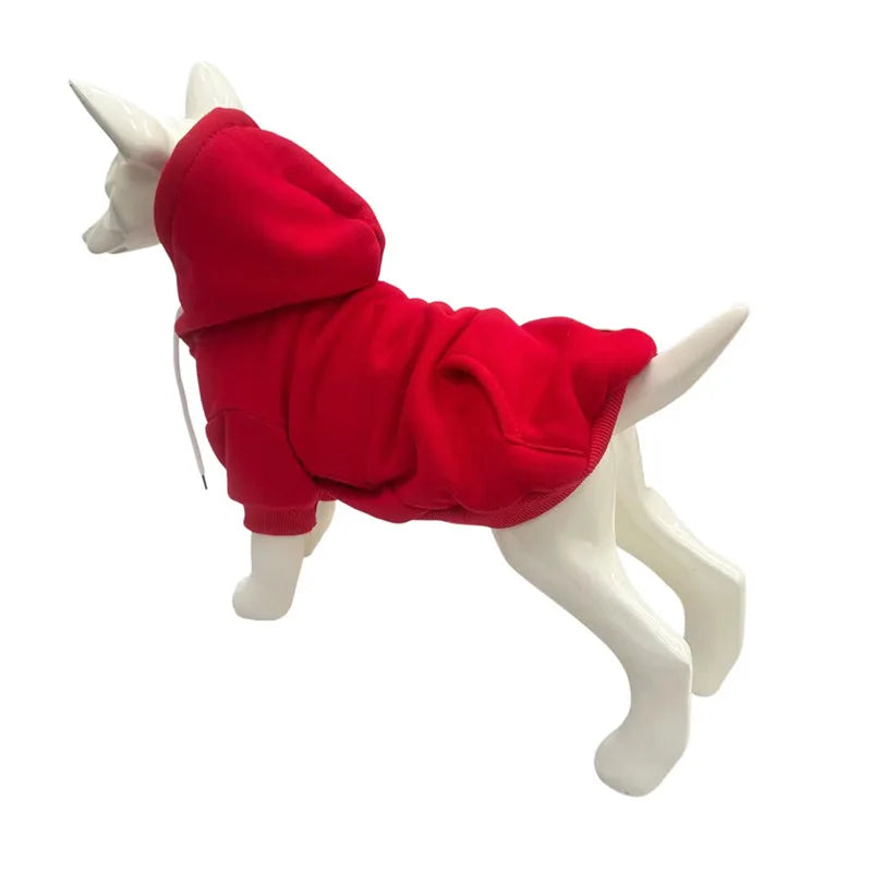 Fleece-Lined Dog Pullover Hoodie | Cozy Cotton Sweater for Small Dogs & Cats | Cold Weather Outfit
