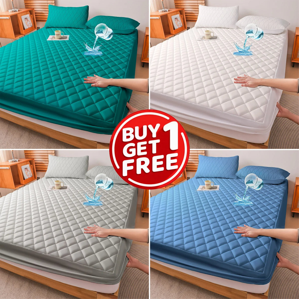 2pcs, Buy One Selected Color Get One Random Free Quilted Waterproof