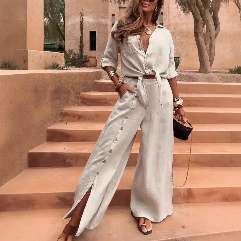 New Fashion Casual Irregular Two-Piece Sets Loose Short-Sleeved