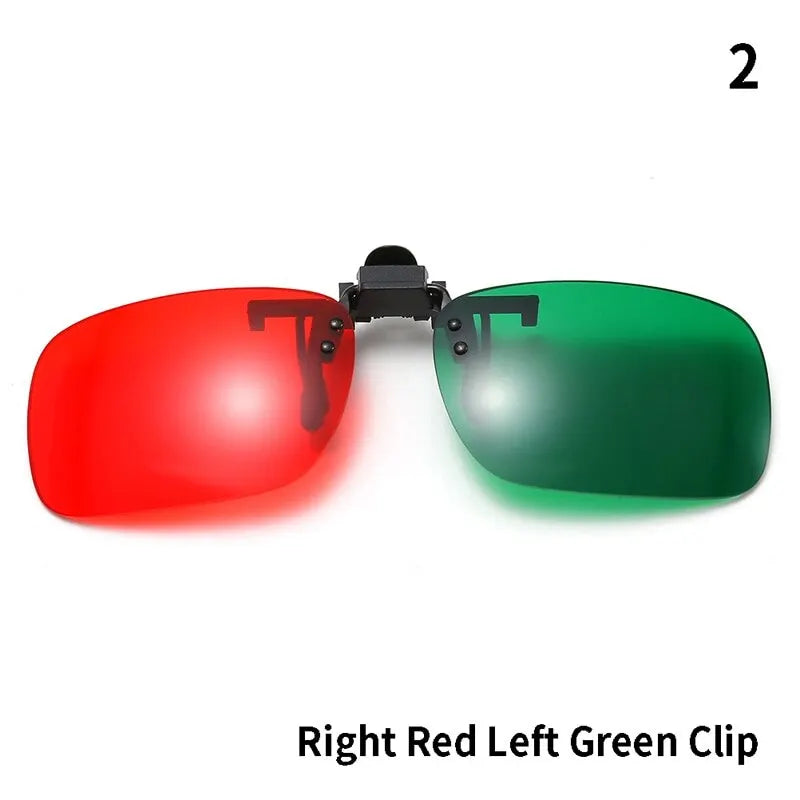 A Pair New Red Blue Green 3D Glasses Black Frame For Dimensional Anaglyph Movie TV Glasses For 3D Movies VR/AR Glasses
