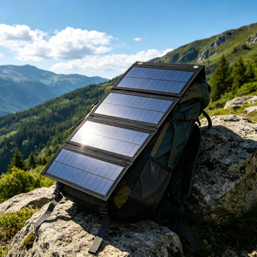 Outdoor Backpack Carry Portable Foldable Waterproof Solar Charging Panel 25W 100W Dual USB Solar Power Source Camping Hiking