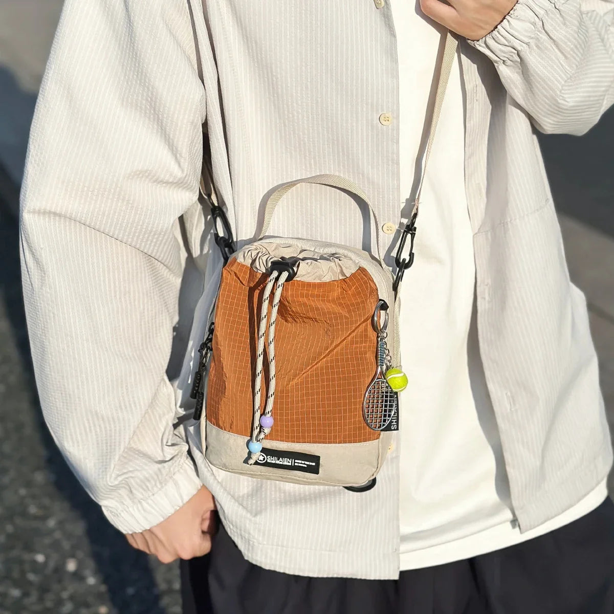 Fashionable Commuter Crossbody Bag, Mobile Phone Bag, Lightweight Multifunctional Chest Bag, Large Capacity Water Bottle Bag, Waterproof Shoulder Bag, Water Bottle Bag, Outdoor Sports Hiking