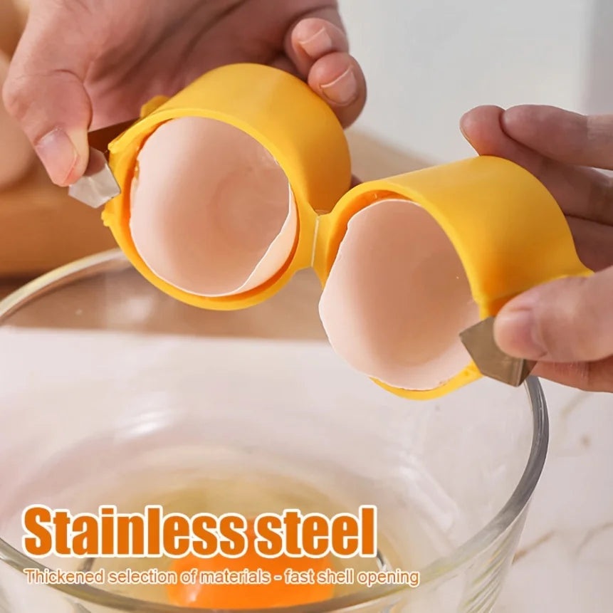 3pcs/1pc Stainless Steel Eggshell Separator - Quick Peel & Yolk