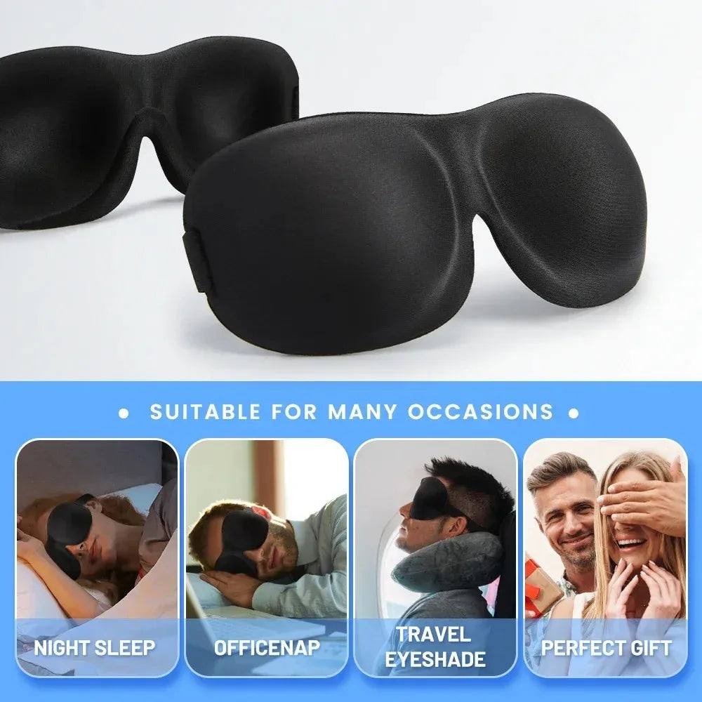 3D Sleep Mask Blindfold Sleeping Aid Soft Memory Foam Eye Mask for