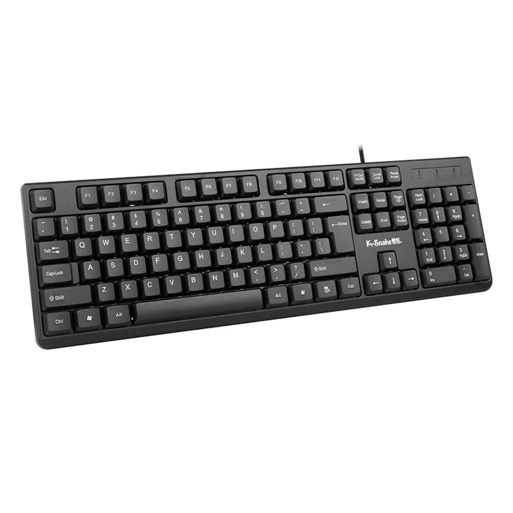 WYMECT™ Wired USB Keyboard & Mouse Set – Ergonomic, 1600 DPI, Waterproof, 1.3m Cable, Business, Office & Gaming, Computer & Laptop Ready | FlipStylez LLC®