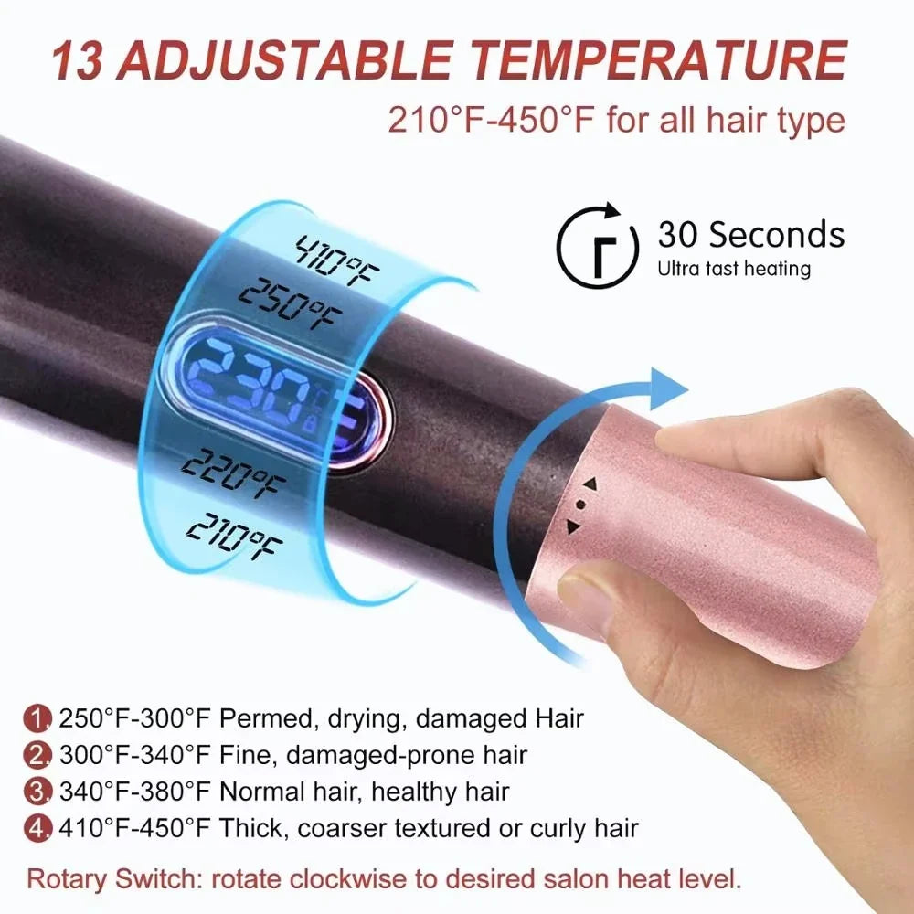 New Hair Straightener Curler 2 in 1 Negative Ion Fast Heating Styling