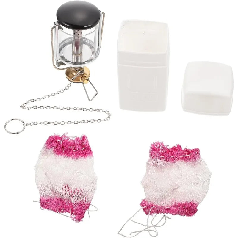 Camping Light Tent Lamp Portable Petrol Lantern Garden Glass Lamp