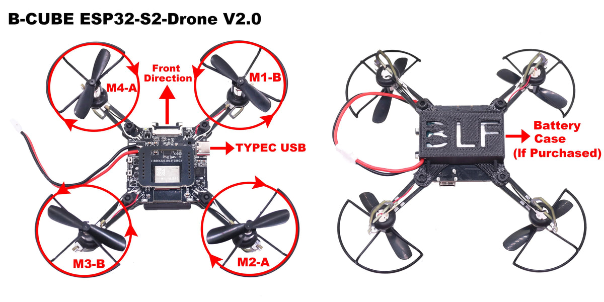 Rctosky ESP32-Drone V2.0 Flight Control Open Source Quadcopter ESP-Drone Drone Model Wifi Remote Control Crazyflie Ardupilot