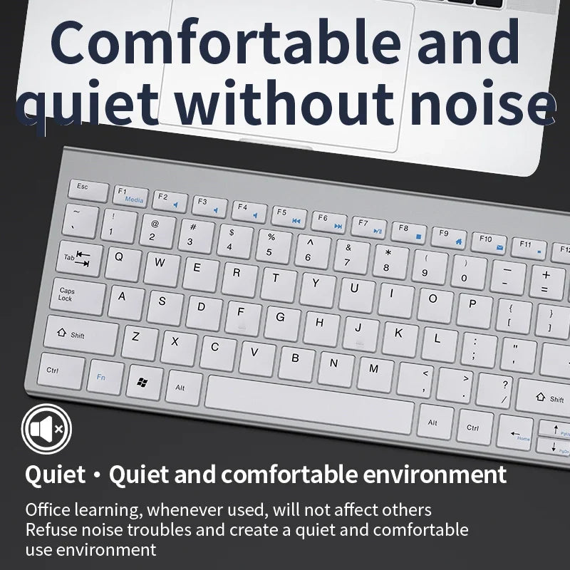 FlipStylez™ Mini Wireless Keyboard & Mouse Combo – Bluetooth 5.0 & 2.4G, Ultra-Slim, Silent, Multi-Device | FlipStylez LLC®