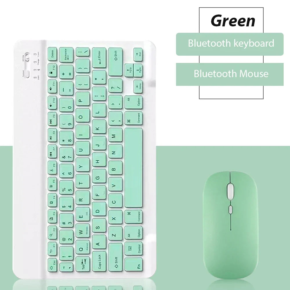 EMTRA™ Bluetooth Wireless Keyboard & Mouse – Rechargeable, Silent, 7 Colors, iPad, Phone & Tablet Ready | FlipStylez LLC®