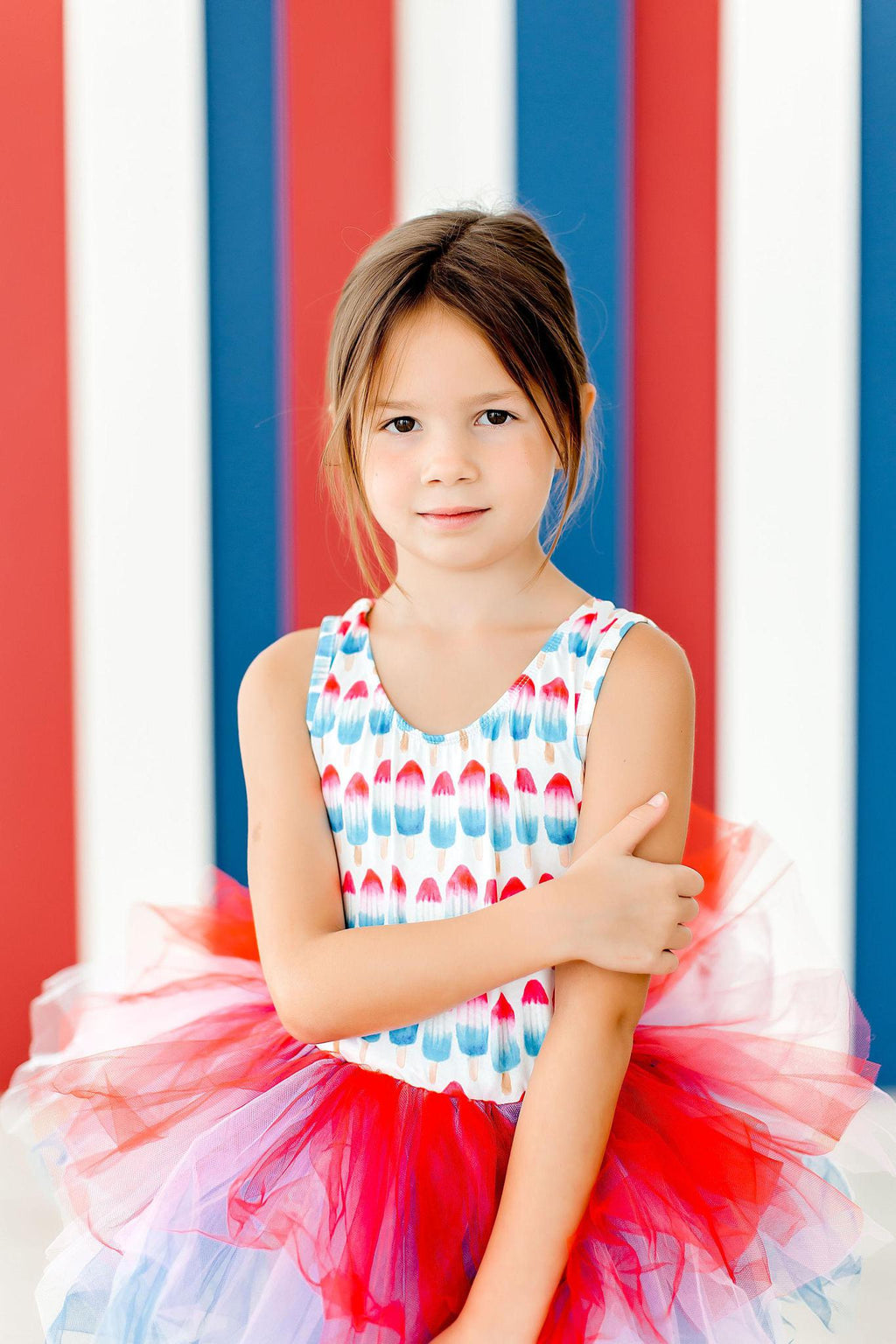 SALE Red, White & Cute Tank Tutu Leotard