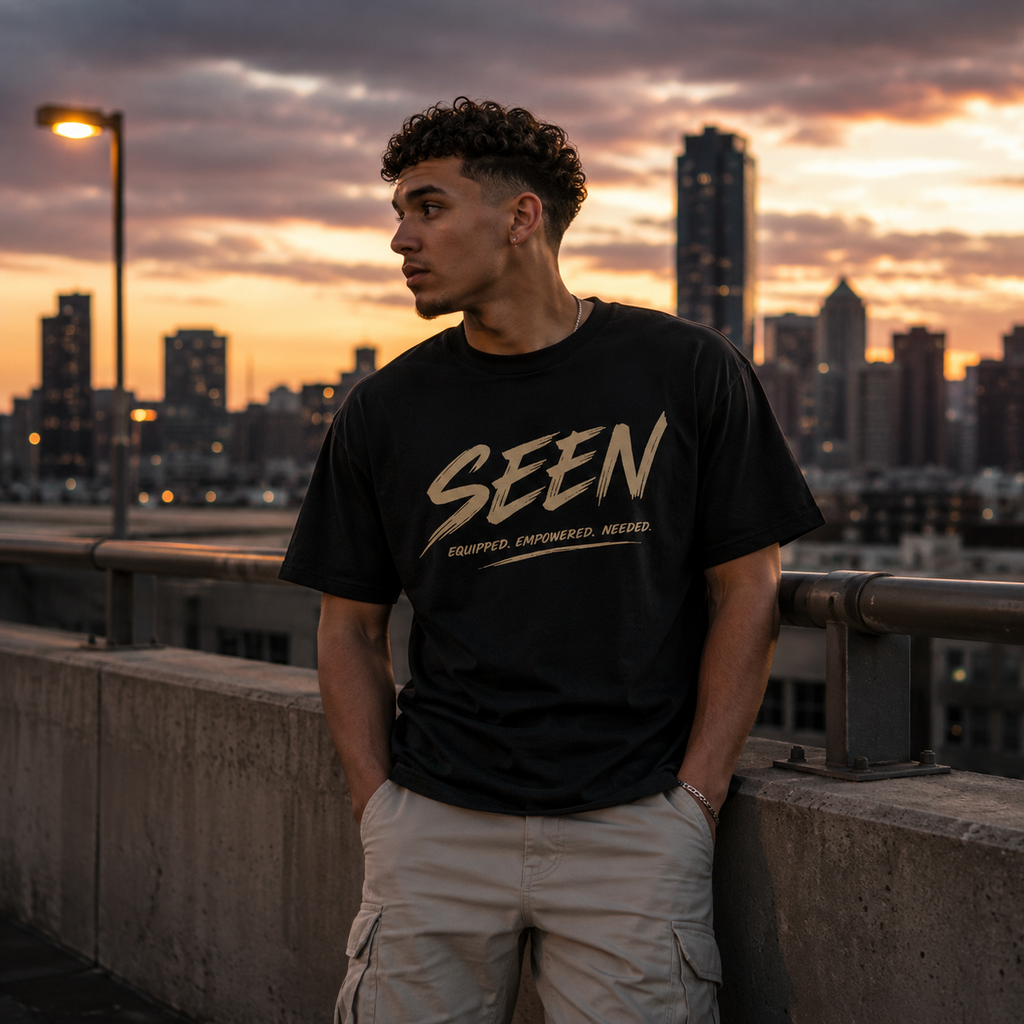 SEEN. Graphic Tee — Seen. Equipped. Empowered. Needed. | Faith Identity T-Shirt