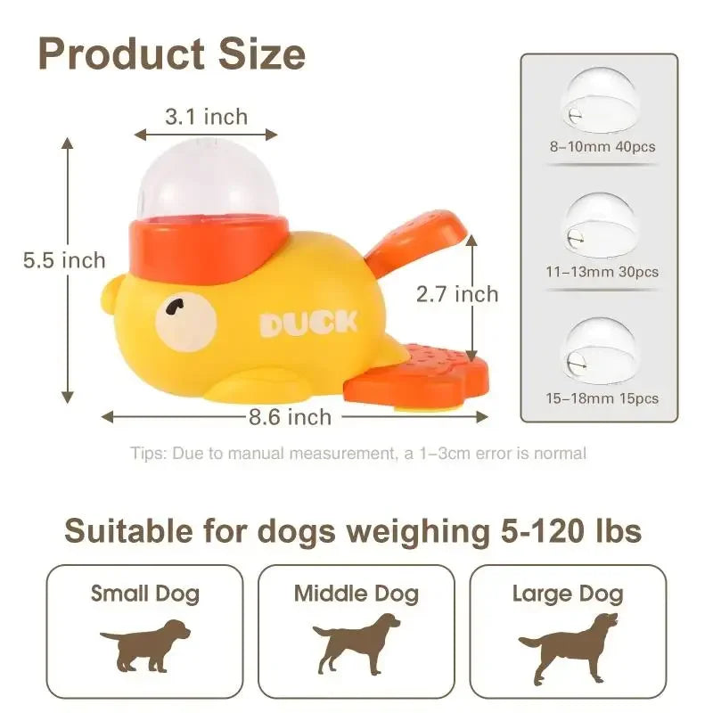 2-In-1 Interactive Dog Toy Pet Automatic Food Treat Dispenser Cartoon