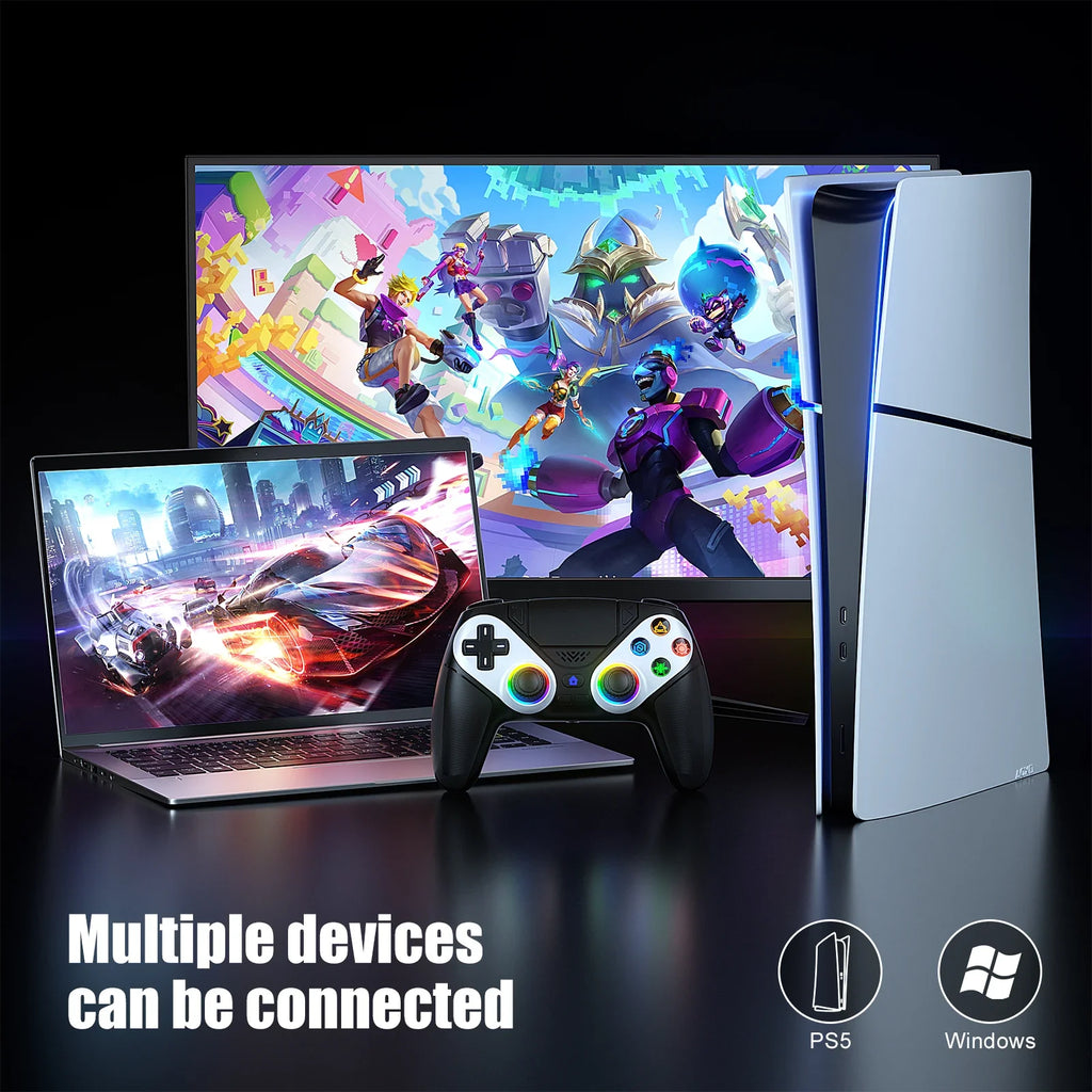 RGB Wireless Gamepad,For Playstation 5/PS5 Controller,With Turbo Dual Sense Vibrate Programming 3D Gaming Controller Console