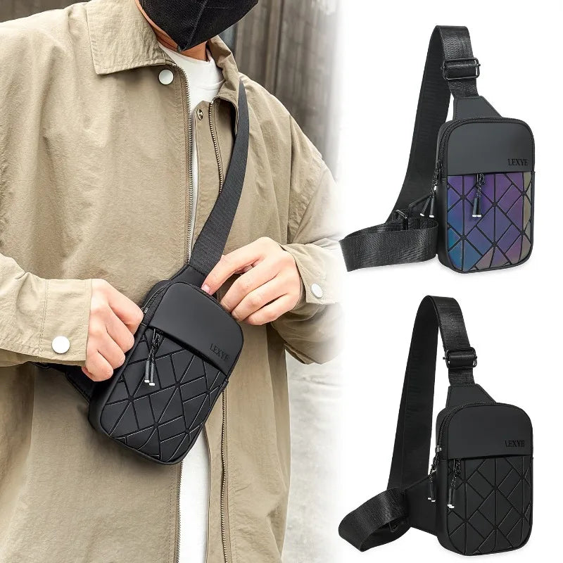 New Universal Crossbody Small Bag Casual Rhombus Grid Shoulder Fashion Mobile Phone Breast Bag Premium Crossbody Bag
