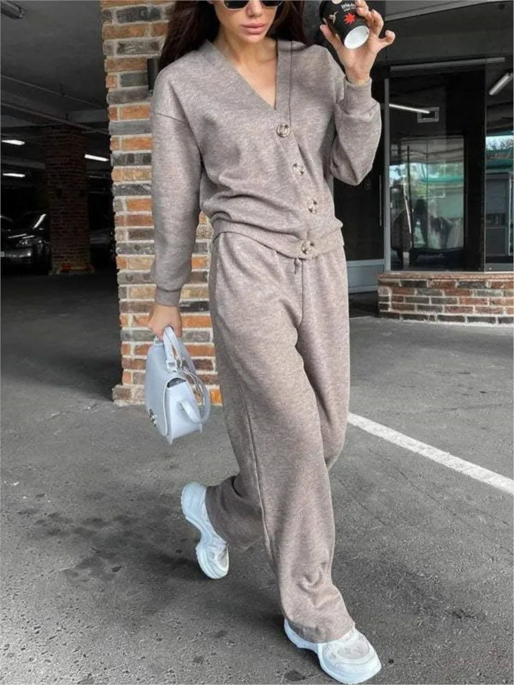 Autumn Winter Women's Clothing Fashion Single Breasted Casual Sports