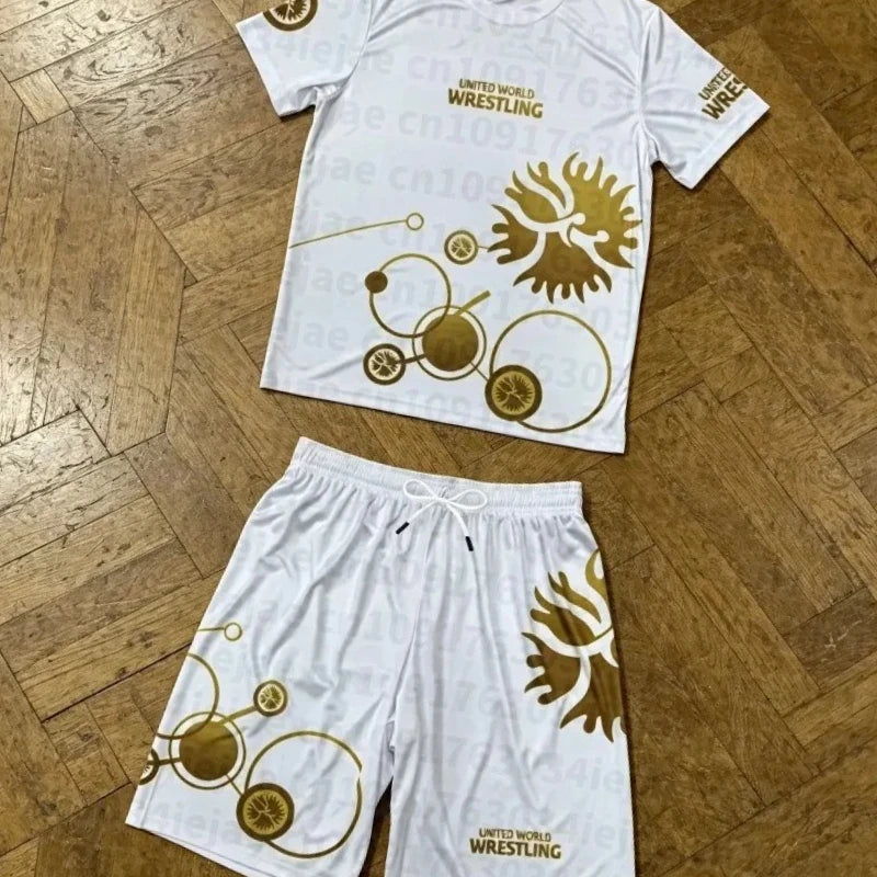 Summer Freestyle Wrestling Set: Breathable, Quick-Drying Y2K Style