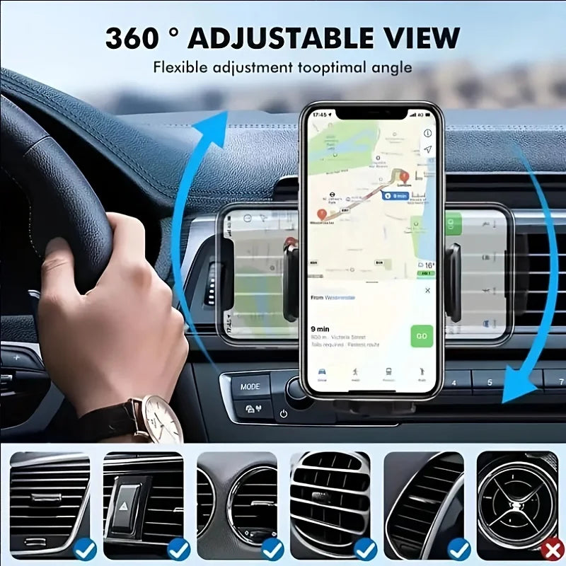 Car Phone Holder Car Air Vent Clip Mount Mobile Cell Stand Smartphone