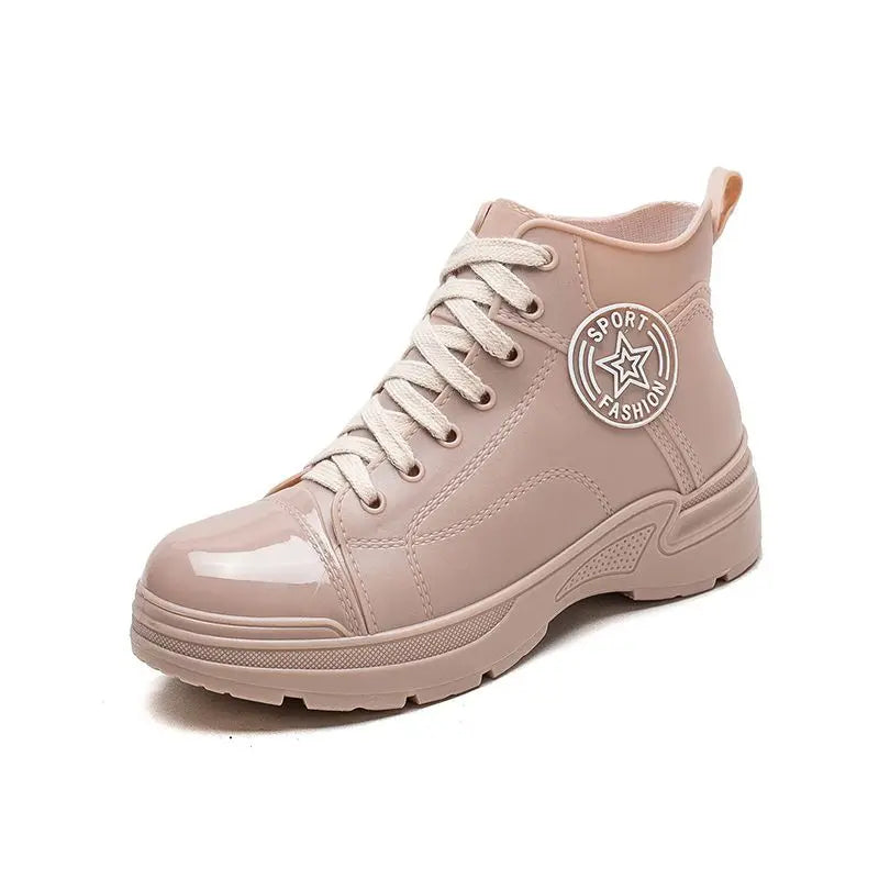 2026 New Heavy Duty Thick Bottom Rubber Rain Boots Woman Waterproof Anti-skid Casual Boots for All Seasons Female Water Shoes