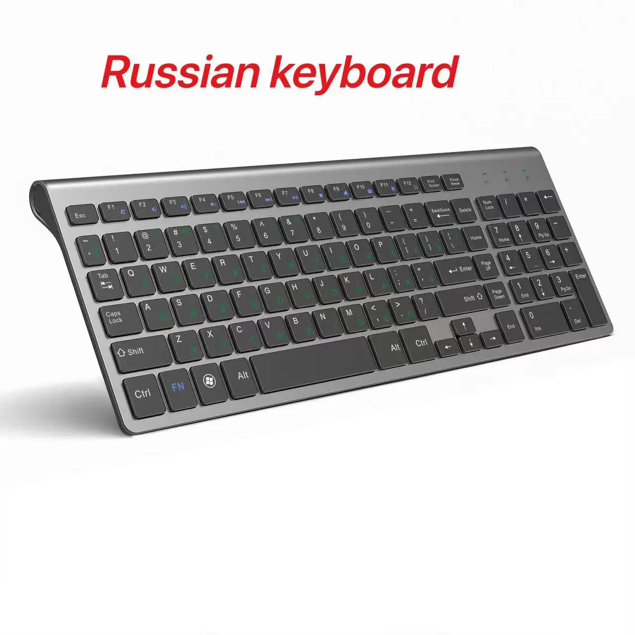 Aopei™ Ultra-Thin Wireless Keyboard & Mouse Combo – 2.4GHz, Silent, 2400 DPI, Multimedia, Ergonomic, Auto Sleep, Spanish & Russian Layouts | FlipStylez LLC®