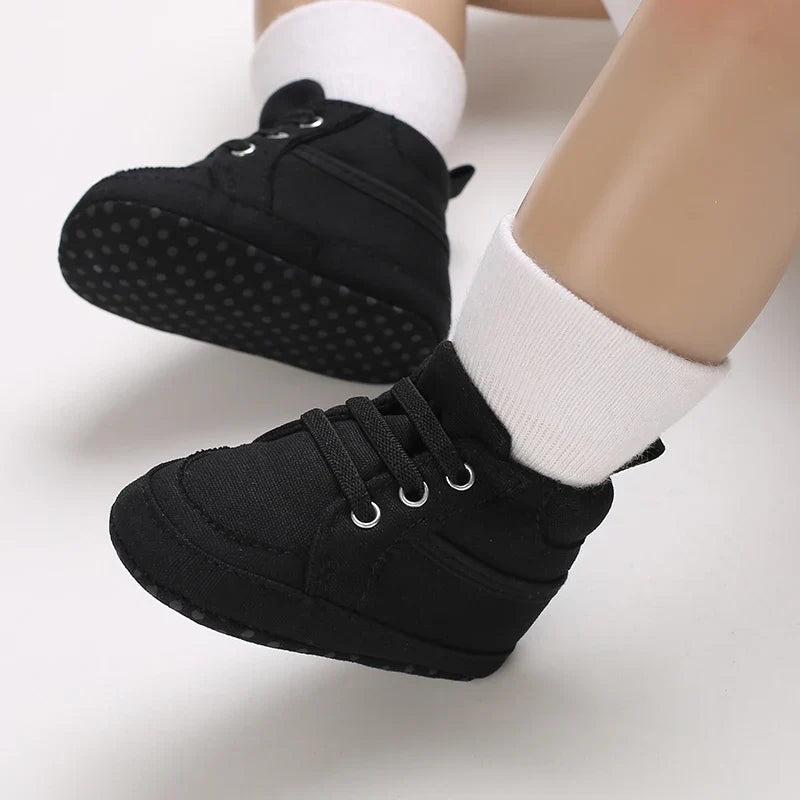 Baby Learning Walk Shoes, Striped PU Sports Shoes for Infants 0-18m