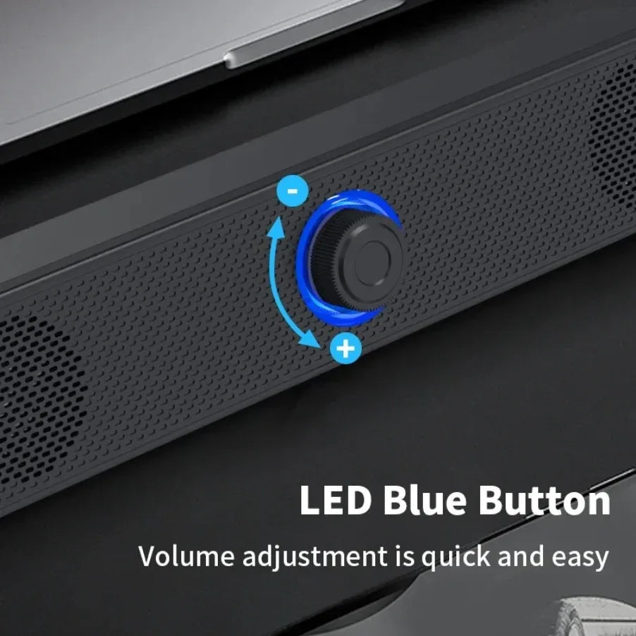 Wireless Bluetooth and PC Soundbar Wired Speaker USB Powered Soundbar for TV Pc Laptop Gaming Home Theater Surround Audio System