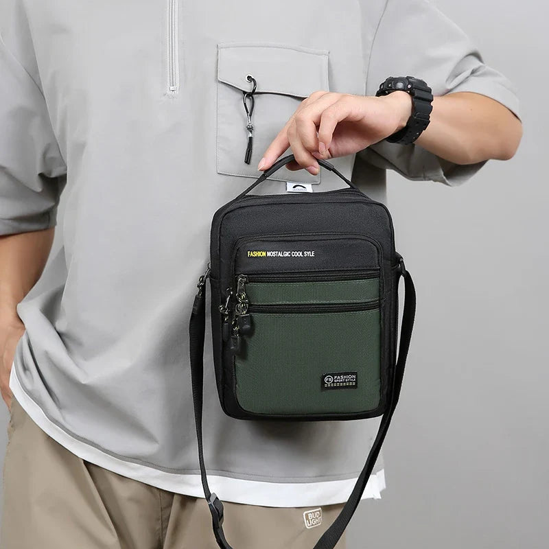 New Fashion Oxford Men Crossbody Bag Single Shoulder Bags Big Capacity Storage Bag Fashion Multi-Pockets Business Crossbody Bags