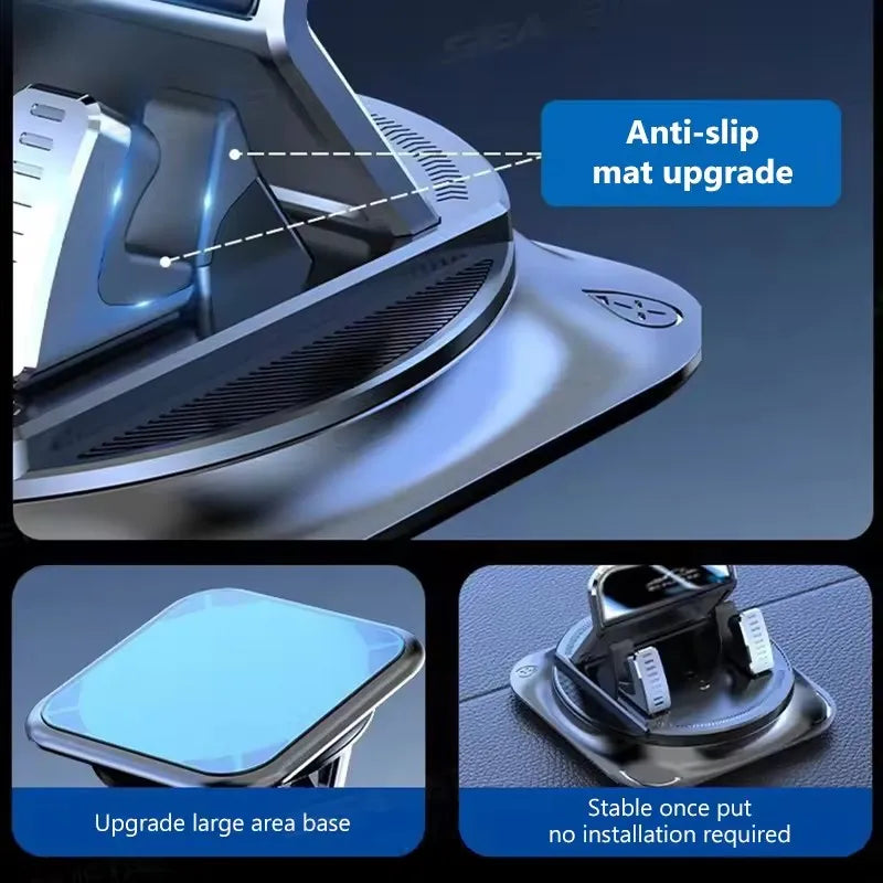 Car Phone Mount Anti Slip Silicone Dashboard Phone Holder 360-Degree