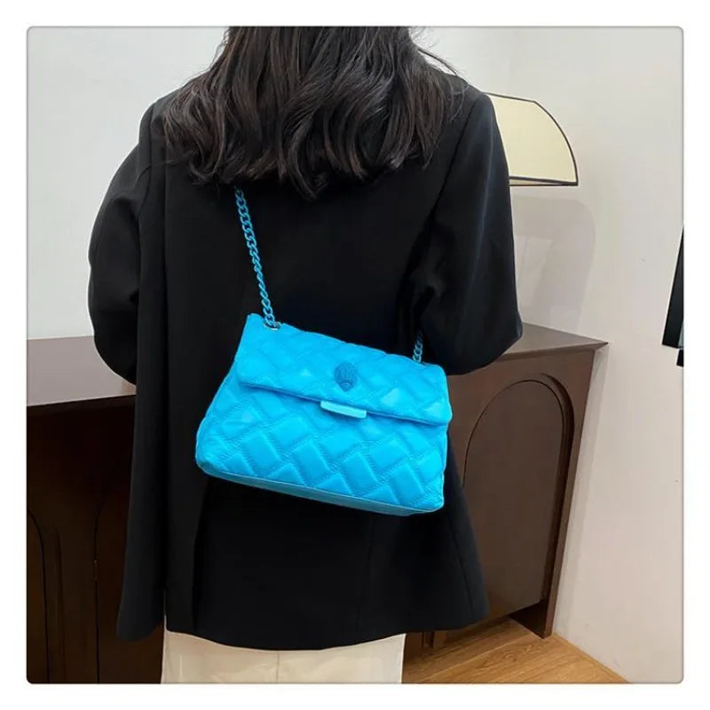 Rhombus Chain Bag Women's Large-capacity 2026 New Summer Versatile Shoulder Messenger Bag Texture Temperament Commuter Tote Bag