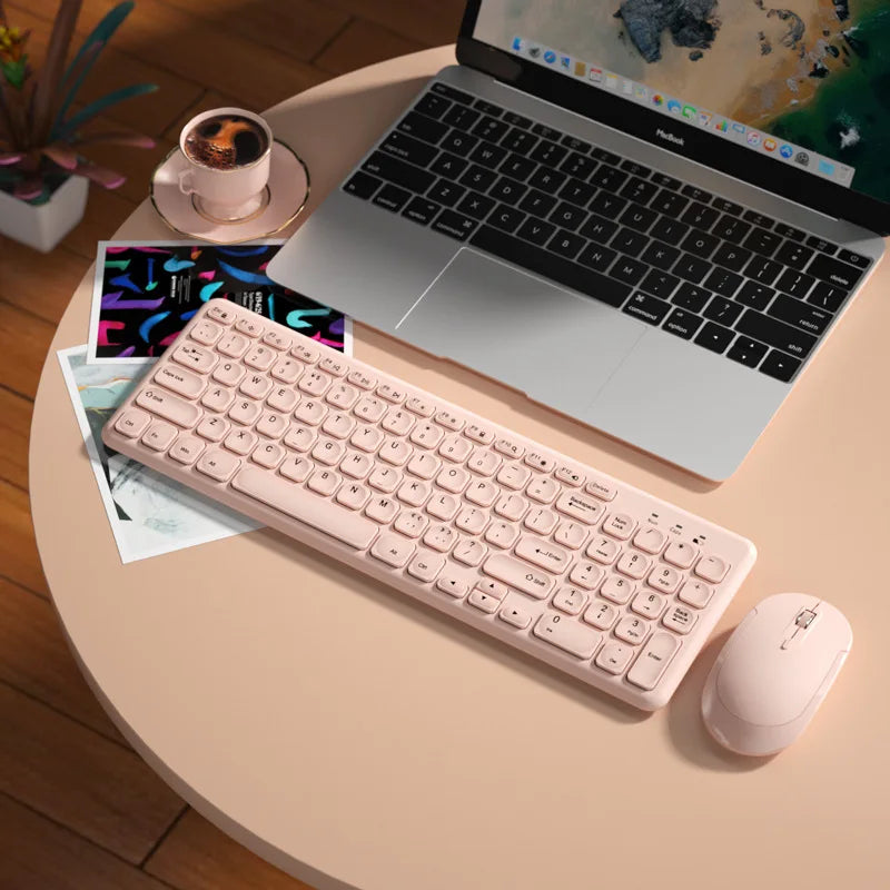 CHYI™ Fashion Wireless Keyboard & Mouse Combo – Silent, Ergonomic, 2.4GHz, Pink, Purple & More | FlipStylez LLC®