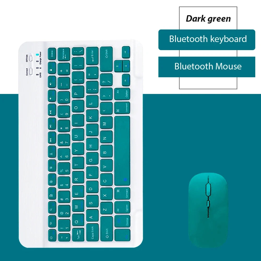 EMTRA™ Bluetooth Wireless Keyboard & Mouse – Rechargeable, Silent, 7 Colors, iPad, Phone & Tablet Ready | FlipStylez LLC®