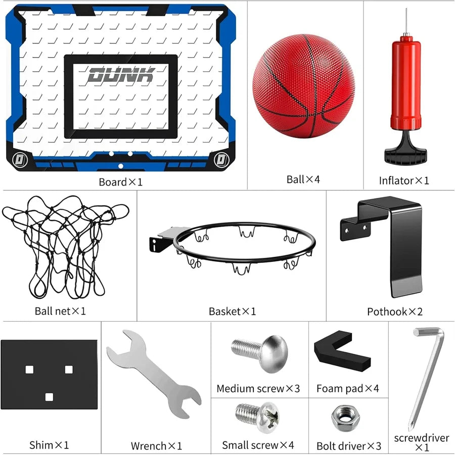 Basketball Hoop Indoor for Kids and Adults, Basketball Hoop for Door