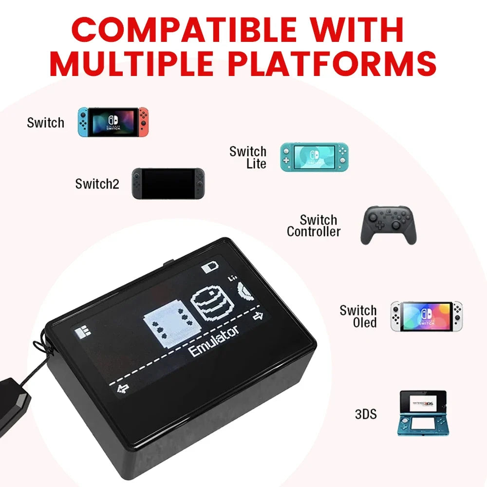 For Amiibo Chargeable Intelligent Simulator Emulator Bluetooth-Compatible Universal Writer for Switch2/Wiiu/3DS Game Accessories