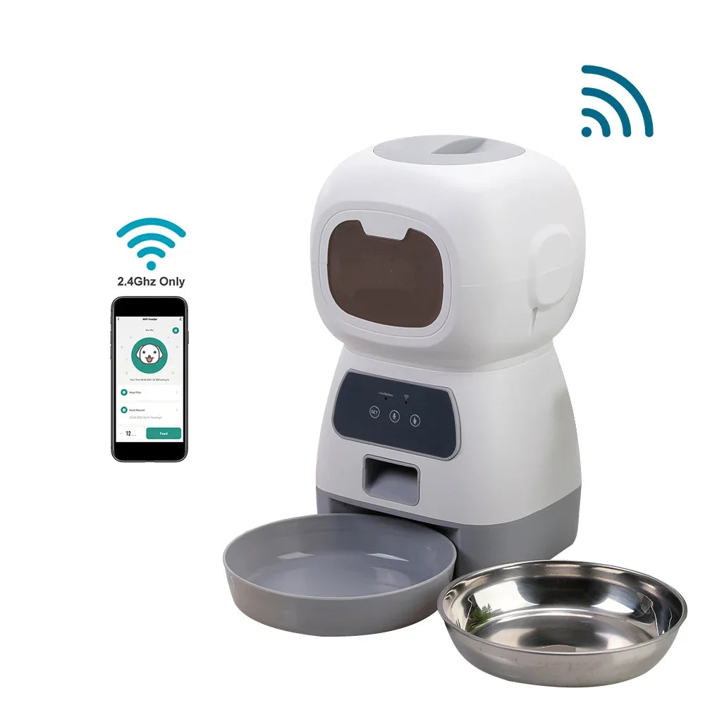 3.5l Automatic Pet Feeder for Cats Wifi Smart Swirl Slow Dog Feeder