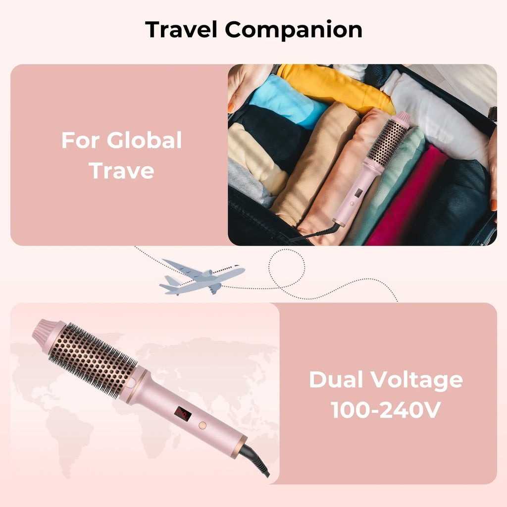 3 in 1 Hair Dryer Hot Air Brush Curling Iron Brush 32mm Electric