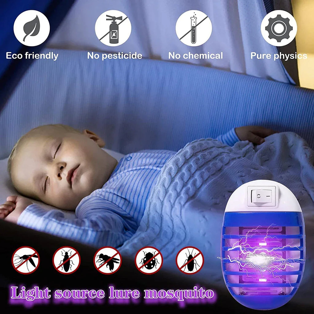 2pcs LED Socket Mosquito Killer Lamp Us/eu Plug Electric Mosquito Fly