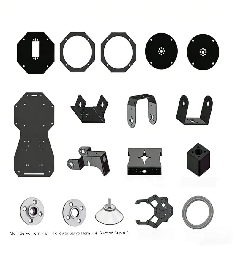 6 DOF Robotic Arm with Gripper Claw, PS2 Control, Metal Alloy, 20kg