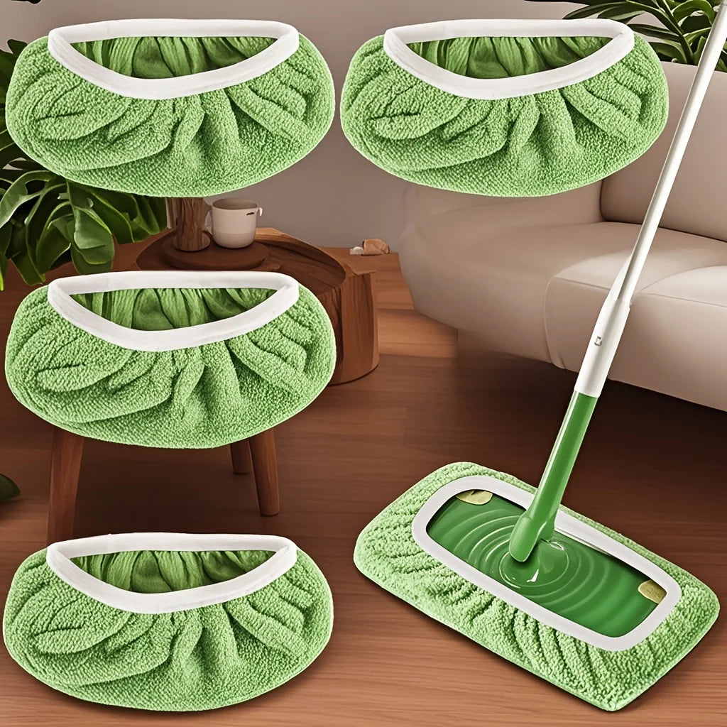 4 Reusable Mop Pads with High Water Absorption and Ultra-Fine Fiber
